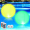 Hojalis Boule Lumineuse Piscine Flottante, 2 Pièce Lampe Flottante Piscine, 16 Couleurs RGB Lampe Flottante Sphère Lumière, IP68 Étanche Boule Lumineuse LED pour Piscine, Jardin, Pelouse
