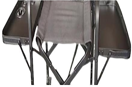 Tische und Stühle, hoher Regiestuhl, robust, höhenverstellbarer Make-up-Stuhl, klappbar, gepolstert, passend für Sitz mit Beistelltisch, Camping, Zuhause oder Terrasse, verstellbar (ohne Kopfstütze)