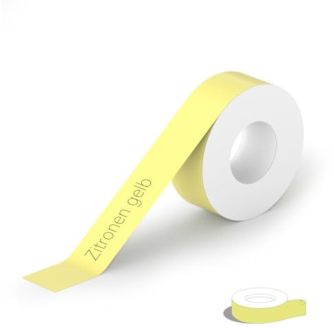 PeriPage Rouleau de papier thermique autocollant continu compatible avec étiqueteuse L1 D30 D110 E10 P21 - Jaune - 1,4 cm x 4,2 m