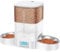 HoneyGuaridan Automatic Cat Feeder, 2.4G WiFi Smart Pet Feeder with APP Control for Remote Feeding, 3.5L Timed Cat Food Dispenser Programmable 1-6 Meals, for 2 Cats & Dogs (White)