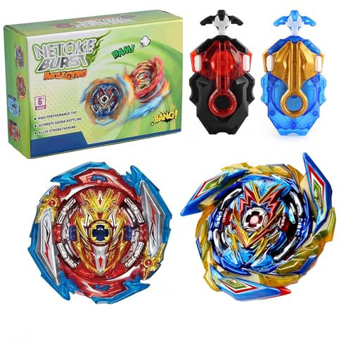 Netoke Peonzas de Batalla Gyros Set, 4D Battle Gyros Model Speed Gyros con, Juguetes clásicos Regalo para,(B-163+B-173-1)
