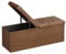SONGMICS Sitzbank, faltbar, Sitztruhe, 120 Liter Fassungsvermögen, bis 300 kg belastbar, 38 x 110 x 38 cm, kaffeebraun LSF075K01