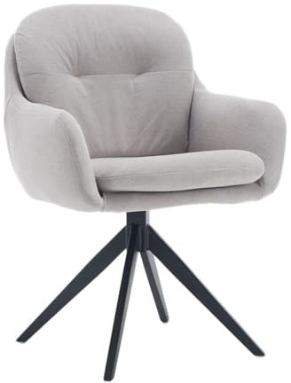 Wahson Modern Bürostuhl ergonomisch Drehstuhl mit Armlehne Schreibtischstuhl aus Chenille für Arbeitszimmer/Schlafzimmer, Grau