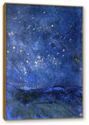 RYLJCZ Abstrakte Berühmte Nolde Gemälde. Poster und Kunstdrucke E. Nolde.（Starry Sky） Reproduktion auf Leinwand. Deko Bild für Wohnzimmer 50x75cm(19.7x29.6in) Rahmenlos