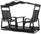 Sojag Aluminium Gartenschaukel Carleton | für 4 Personen | Schwarz | 223x112x192 cm