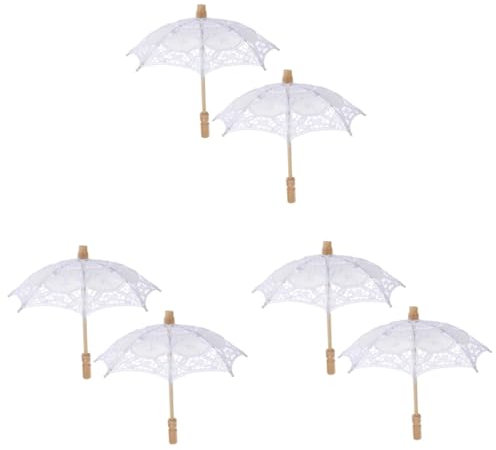 VALICLUD 6stücke Baumwollstoff-umhänge-regenschirm Für Hochzeiten Vintage Braut-accessoire Mit Romantischem Flair Für Fotoshootings Und Feierlichkeiten