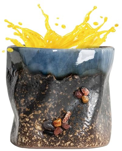 Ysvnlmjy Tazza da caffè in ceramica per birra, Tazza in ceramica per vino, Elegante tazza da caffè in ceramica, Tazza da tè in ceramica artigianale, Tazza in ceramica per whisky, Tazza di ceramica