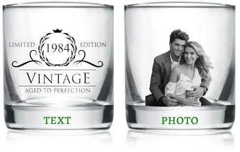 Verre À Whisky Personnalisé Pour Homme Verre À Whisky Avec Photo/Texte Gravé Cadeaux Personnalisés Pour Homme Gravure Au Laser 8Oz/11Oz Anniversaire Personnalisé Noël Cadeau