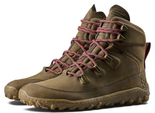 VIVOBAREFOOT Tracker Leather AT Bottes de randonnée pieds nus pour homme | Imperméables, légères et résistantes à la perforation | Tous temps et terrains | Chaussures de mise à la terre coupe large