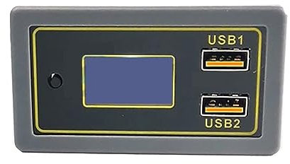 MZZYG Tester per Batterie Tester di capacità della Batteria al Litio Acido-Piombo Doppio USB DC 6-30V Indicatore di Livello della Batteria Voltmetro Amperometro