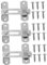 Door Latch Locks, 3 Sets Stainless Steel Flip Lock Temporary Door Stainless Steel Flips Latch Cabinet Door Knobs Door Lock Barn Door Handles Safety Gate Flips Locking Flip Buckle Thicken Clamshell(Si