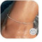 Diamday Bracelet Cheville Femme Argent 925 Sterling Chaine de Cheville - Ajustable Imperméable CZ/Superposé/Maillon Tennis Chevilles Bijoux de Plage Cadeau avec Box
