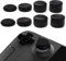 LAJUP Joystick pour ps5 Edge Manette,8PCS ThumbsGear Boutons de Joysticks Interchangeables pour ps5 Edge Controller,Accessoires de Remplacement Bâton Analogique-Noir
