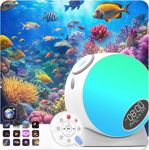 Rusoso Galaxy Projector Pro for Bedroom, Planetarium Star Projector,4K Replaceable 13 HD Galaxy Discs,Time and Temperature Display with White Noise,for Bedroom Night Light Kids,Party,Birthday Gifts