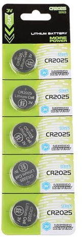 CR2025 3V Button Cell Batteries Pack Of 5/10 Lightweight CR2025 Batteries For Thermometers Long Last And