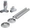 Dual Fuel Thermostatic Radiator Valve Chrome Corner - 1/2 x 15mm with Matching Clip-on Pipe Covers and Collars