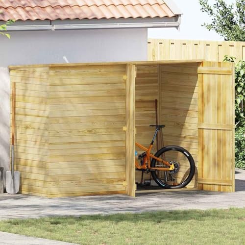 Générique Abri à vélo de Jardin 232x110x170 cm Bois de pin imprégné,Maison & Jardin,Pelouses & Jardins,Vie en extérieur,Structures extérieures,Cabanes & abris de Jardin,Brun,149.8 KG,3059875