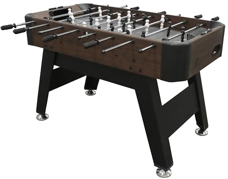 Cougar Striker Tischkicker | Kickertisch Dunkelbraun/Schwarz | Fußballtisch inkl. 2 Bälle & Punktezähler | Indoor Tischfußball für Erwachsene | Maße 122 x 61,5 x 79 cm