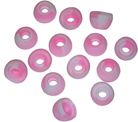 Xcessor 7 Paar (Satz Mit 14 Stück) Silikon-Ersatz-Ohrstöpsel für die Meisten In-Ear-Kopfhörer/Ohrhörer. Kleine Größe (S). Rosa Wolken