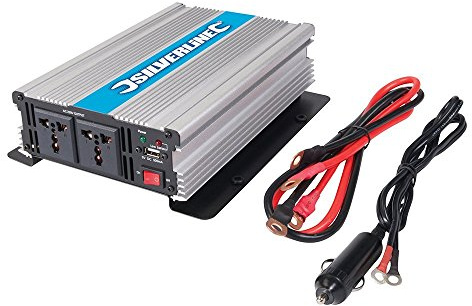 Silverline 12V Inverter 1000W (2 x 500W) (168754), grau