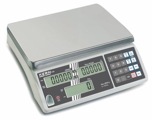 KERN & SOHN Zählwaage CXB 15K5NM (Wägebereich 15000g, Ablesbarkeit 5g, programmierbar, mit Speicherplätzen, Waage) CXB 15K5NM