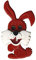 Freak Scene Anstecker - Hase - rot - DDR Anstecknadel