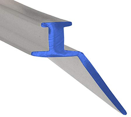 Soft Clear Angled Flexible Rubber T Shower Seal | for Bi Folding Doors | Fits Into 5mm Channel | BIF029 (1 Metre)