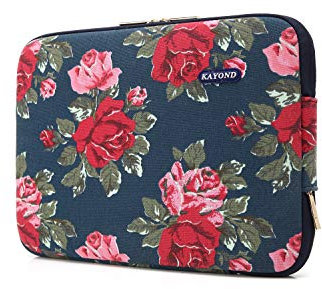 Pochette Housse de Protection pour Ordinateur 17/17.3 Pouces,Bleu Pivoine