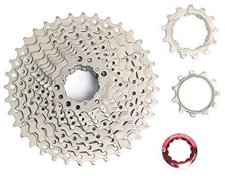 BOLANY 8-9-10-11-12 Geschwindigkeitskassette 11-32T 11-36T 11-40T 11-42T 11-46T 11-50T 11-52T Wide Ratio MTB-Fahrradteil Freilauf Ritzel mit Umwerferverlängerung (10 Geschwindigkeit 11-36T)