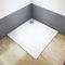 AICA SANITARIOS Plato de Ducha 90x90cm, Piedra Artificial con Recubrimiento Acrílico, Blanco, Moderno