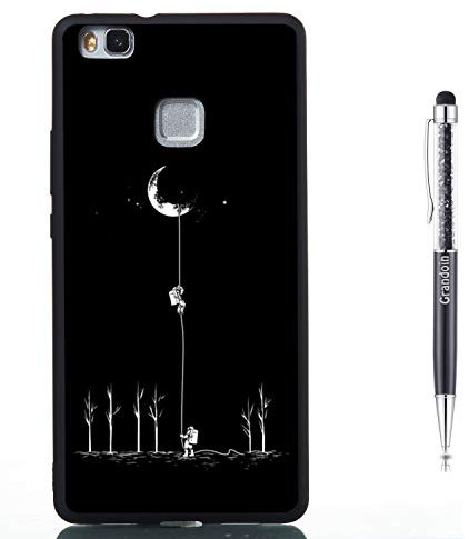 Grandoin Custodia Compatibile Huawei P9 Lite, Custodia Cover Silicone con Disegni Slim TPU Morbido Antiurto Bumper Case Protettiva Protezione Custodia (Astronauta)