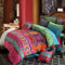 Omela Bettwäsche Boho 220x240 3 Teilig Exotisch Indisch Design Bohemian Bettbezug mit Reißverschluss Hohe Qualität Mikrofaser Deckenbezug und Kissenbezüge 80x80 cm