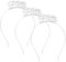 minkissy 3 x Team-Braut-Tiara, Junggesellinnenabschied, Haarband, Party-Dekorationen, Zubehör für Frauen und Mädchen, Silber, silber, 3 count (Pack of 1)