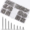 Juego de 400 tornillos autorroscantes M3 de cabeza plana, acero inoxidable 304 con tuerca de bloqueo para madera y tornillos Phillips con caja (6 mm/8 mm/10 mm/12 mm/16 mm/20 mm/25 mm/30 mm)