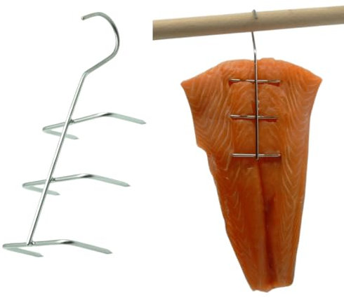 Ganci per affumicatura x 5 pezzi - INOX | Gancio da pesca | Ganci per carne | Ganci per macellaio