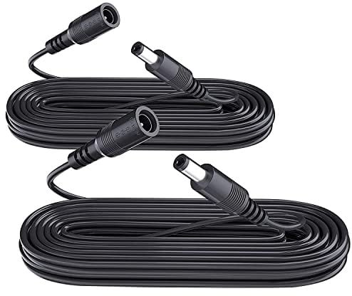 ANLINK 2 Pack 10ft/3 Meters Power Extension Cable, 12V DC 5.5mm*2.1mm Male to Female Power Adapter Cord for 12V CCTV Security Camera, LED Strip String Light, Router and More Devices (Black)