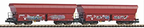 Piko N 40716 N 2er-Set Schüttgutwagen Falns mit Graffiti der OnRail