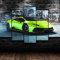 REVAC Grünes Auto Sportwagen 5 Stuck leinwand Poster 5 Teile wandbild Anime Bilder deko Schlafzimmer leinwand Bilder wanddekoration Wohnzimmer Leinwandbild für Badezimmer 150X80Cm