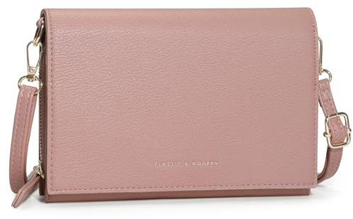 UBORSE Umhängetasche Damen PU Leder Handtasche Klein Schultertasche Taschen Crossbody Bag Abendtasche Handytasche Tasche mit Geldbeutel Kartenfächer Citytasche