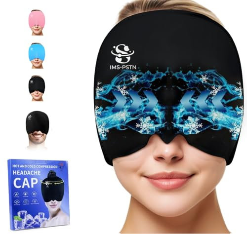 Full Head Gel Coverage 360 Degree [580 gram] Double Effectiveness as Compare to Others; Our Odorless Migraine Relief Cap Contains Premium Reusable Gel (hot or Cold) is Perfect Remady for Migraine