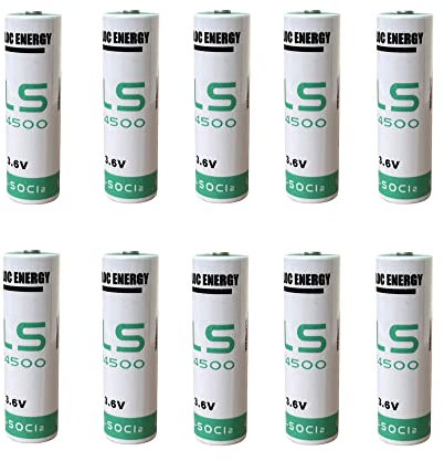 LS14500 for Water Electricity Meter PLC Facility Equipment Spare Generic Battery AA ER14505 2600 mAh 3.6 V Lithium Battery Pack of 10