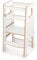 Obubu - Montessori Lernturm ab 1 Jahr Klappbar - Hochstuhl Baby - Learning Tower - Tritthocker mit 2 Stufen & verstellbaren Fachböden - Tritthocker Kinder - Küchenhelfer - Hochstuhl Kinder - Weiß