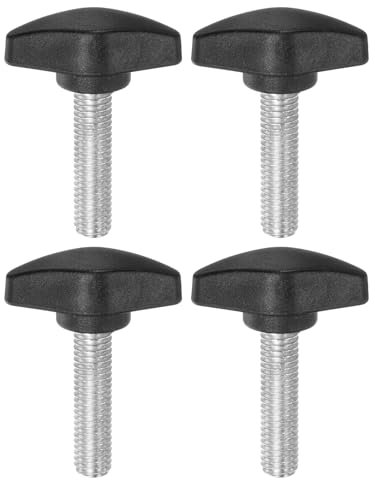 QUARKZMAN 4 Stück Rändelschrauben M8 x 30mm Flügelschraube mit T-förmige Handgriff, Verzinkte Kohlenstoffstahl Gewindebolzen Daumenschrauben 36mm Spannschraubenknopf für Schnellentfernung