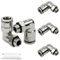 Bwintech 5 pezzi 8mm tubo OD x 1/8 filettatura maschio BSP con gomito O-Ring in ottone nichelato per collegare il raccordo a pressione pneumatico