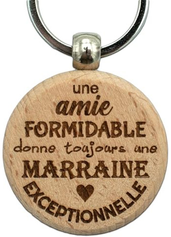 Ernestine - Porte-clés marraine cadeau marraine et annonce grossesse - idée cadeau enfant - Annonce marraines parrains - cadeaux noël - veux-tu être ma marraine