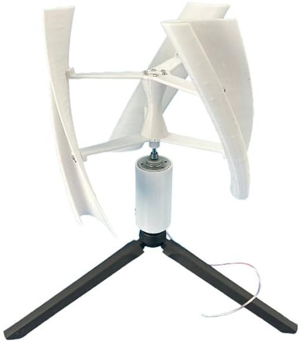ZHOZHUT Windräder 25W Vertikal Windturbinen Bausatz 15V Wind Strom Generator Mini Generator Mit LED-Licht Und 3 Klingen, DIY Lehrmodell, Windkraftanlage Für Experimente, Außenbeleuchtung