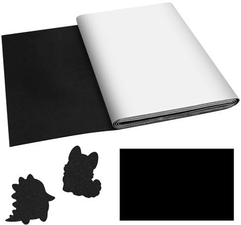 Feutre Autocollant Noir 30x200cm - Rouleau Feutrine Adhésive pour Meuble, Pied de Chaise, Doublure de Boîte
