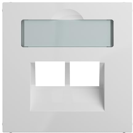 LEGRAND, SEANO Abdeckung 2x RJ45 für Datendosen von Metz, Telegärtner und Rutenbeck, inkl. Beschriftungsfeld, Farbe: Ultraweiß, 765159