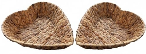 Geschenkkorb leer Herzform – Khevga Präsentkorb leer für Hochzeit, Korb für Geschenk aus Weide, dekoratives Geschenkkörbchen zum Befüllen und Verschenken (2)
