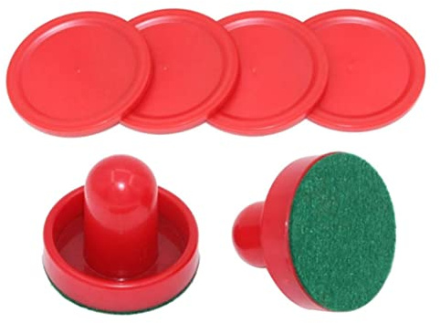 Dischi da Air Hockey Set di ricambio per Air Hockey Spingitori per hockey su ghiaccio Dischi Paddle Tavolo da gioco per famiglie Set di ricambio per Air Hockey rosso Spingitori per hockey su ghiaccio